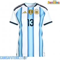 Camisa de time de futebol Argentina Cristian Romero #13 Replicas 1º Equipamento Feminina Mundo 2026 Manga Curta